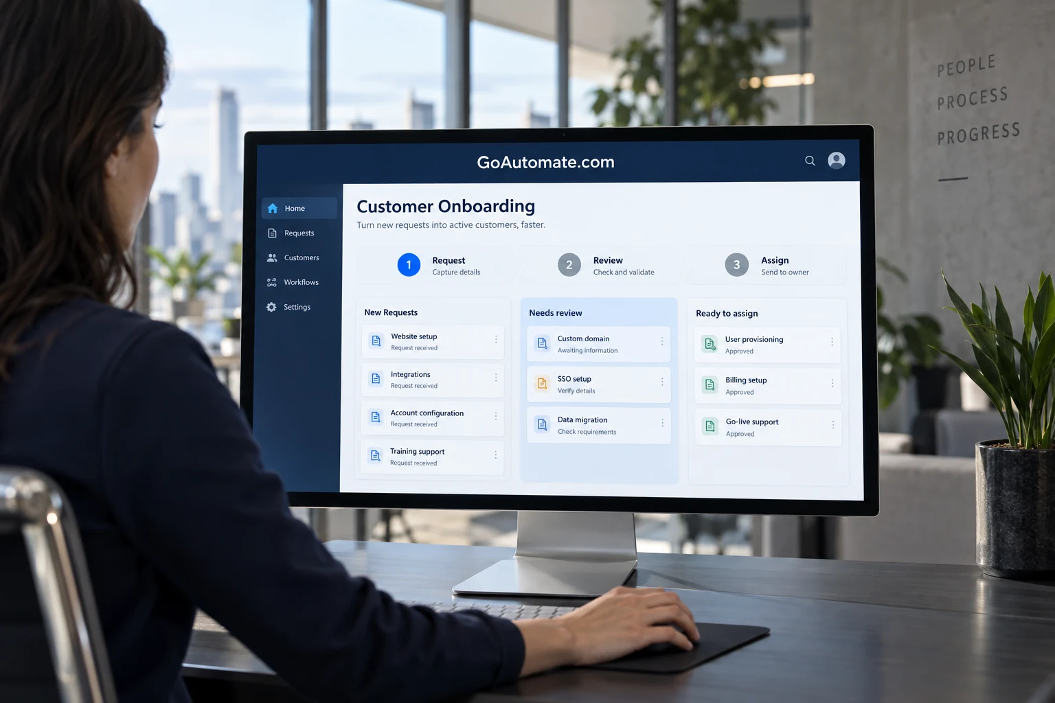 Practical automation scene for workflow software